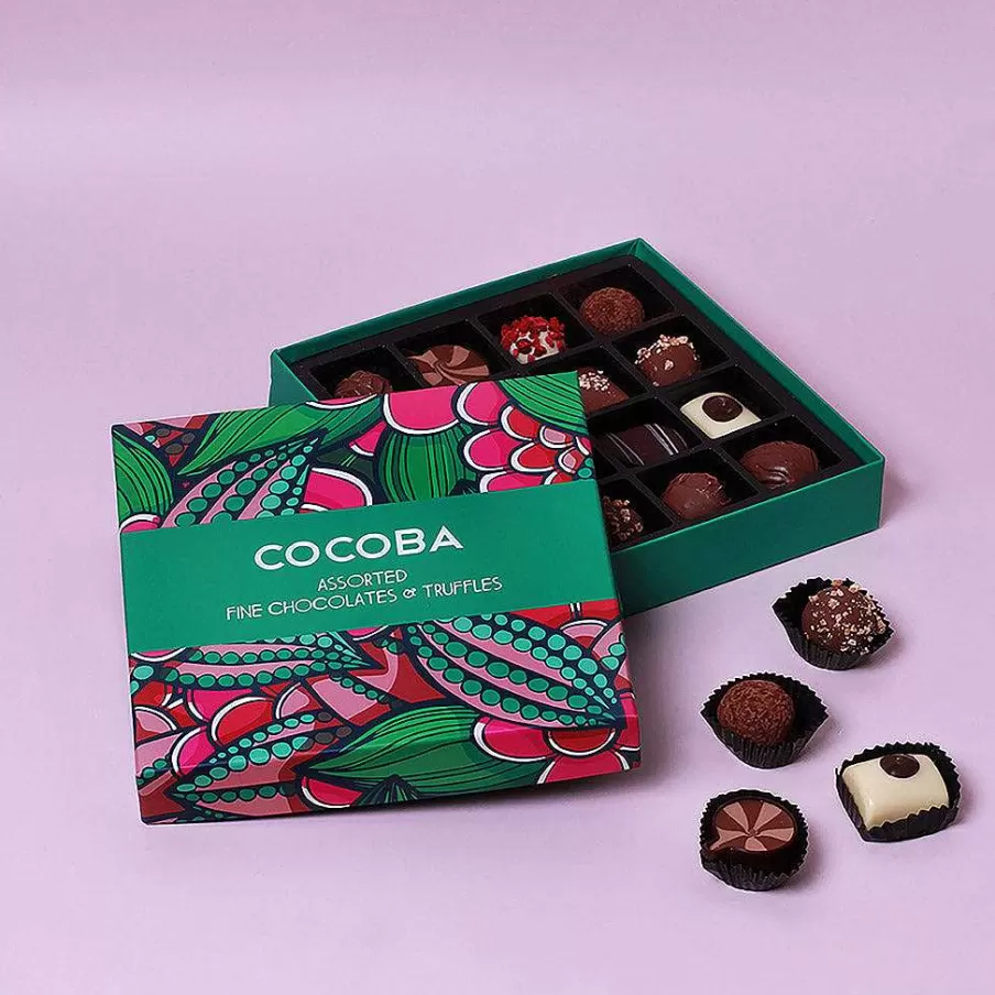 Cheap 16 Assorted Fine Chocolates & Truffles Gift Box Chocolate Truffle Boxes