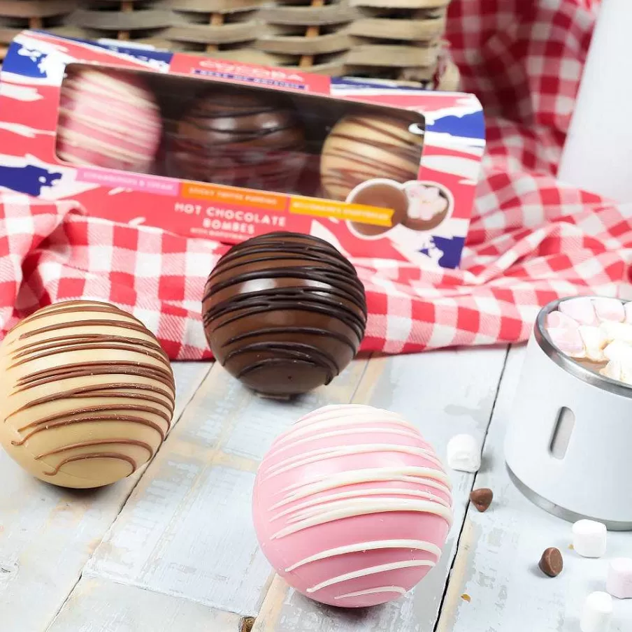 Clearance Best Of British Hot Chocolate Bombes (3 Bombes) Hot Chocolate Bombs