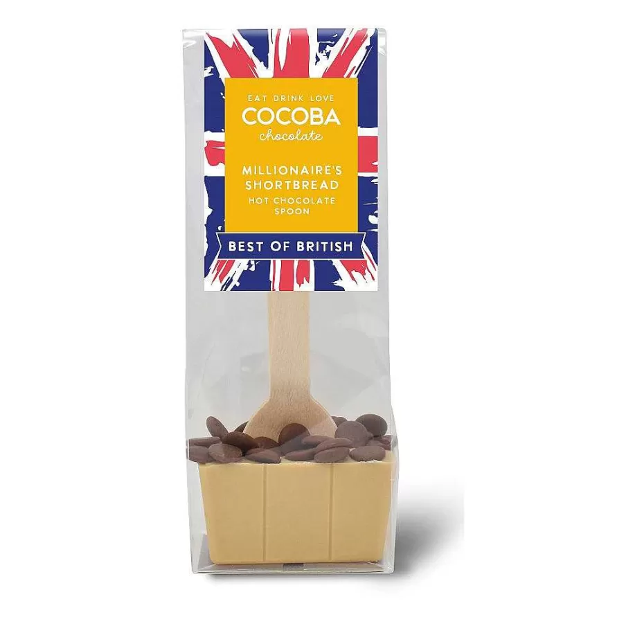 Sale Best Of British Millionaire'S Shortbread Hot Chocolate Spoon Hot Chocolate Spoons