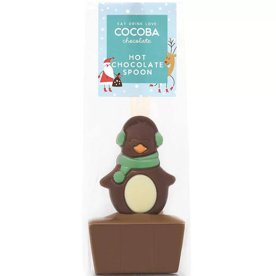 Online Christmas Penguin Milk Chocolate Hot Chocolate Spoon Hot Chocolate Spoons