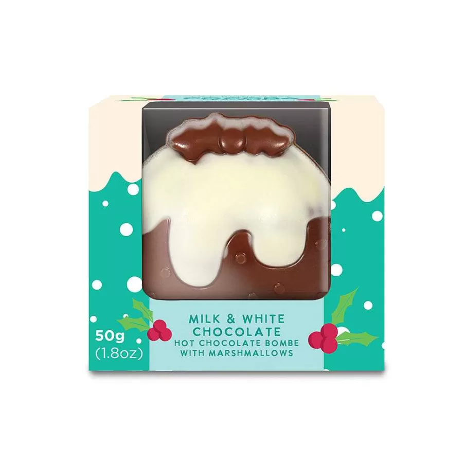 Online Christmas Pudding Hot Chocolate Bombe (Single) Hot Chocolate Bombs
