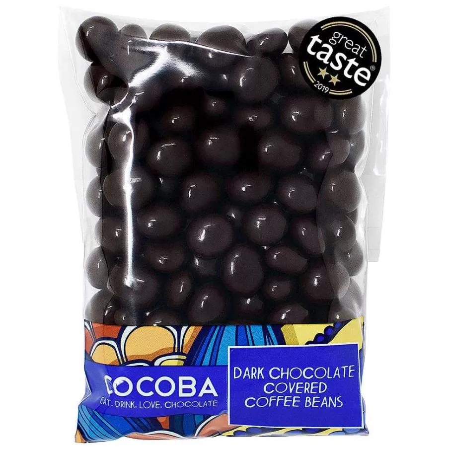 Hot Dark Chocolate Covered Coffee Beans Bag Toppings