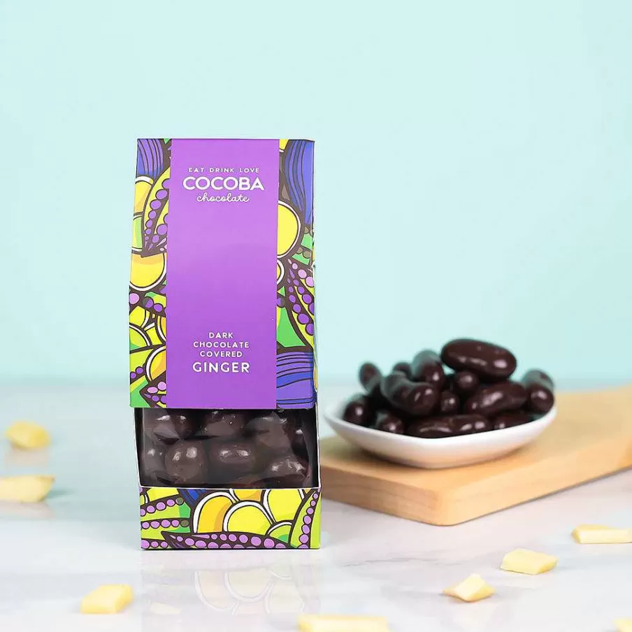 Hot Dark Chocolate Covered Ginger Chocolate Truffle Boxes