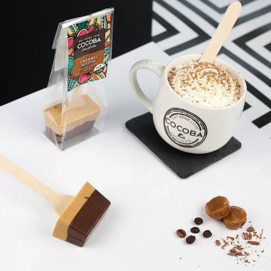 Online Half & Half Caramel Mocha Hot Chocolate Spoon Hot Chocolate Spoons