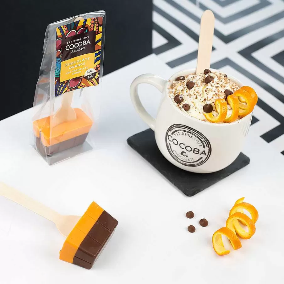 Clearance Half & Half Chocolate Orange Hot Chocolate Spoon Hot Chocolate Spoons