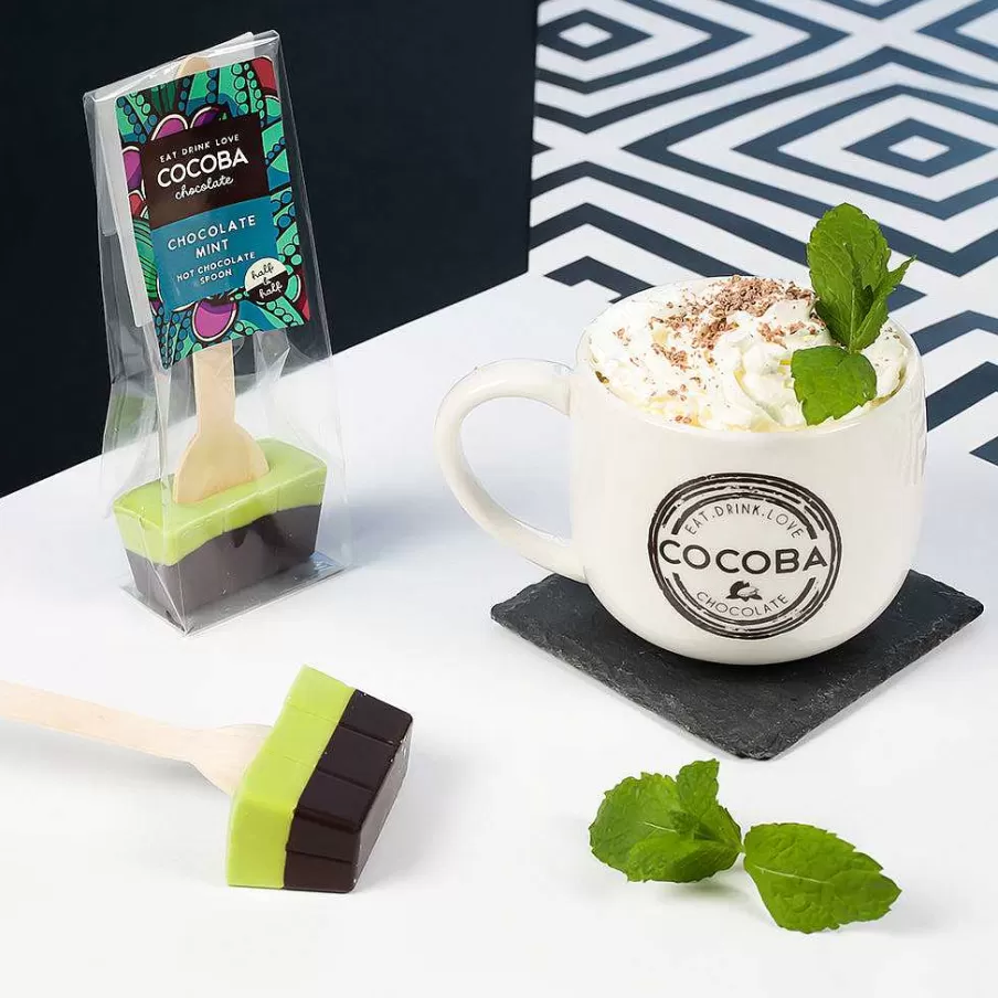 Online Half & Half Mint Chocolate Hot Chocolate Spoon Hot Chocolate Spoons
