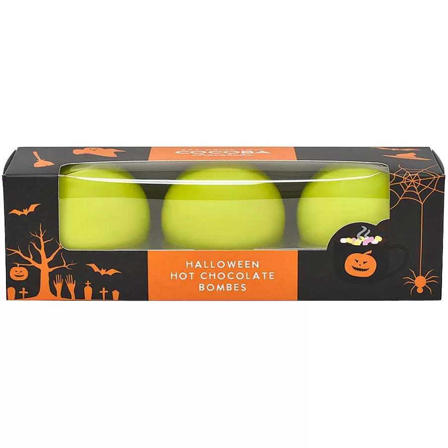 Clearance Halloween Green Hot Chocolate Bombes With Spooky Surprise (3 Bombes) Hot Chocolate Bombs