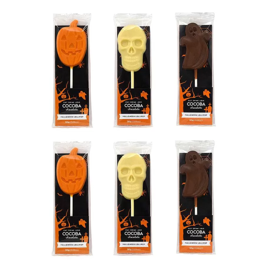 Best Halloween Lollipop Multipack (6 Lollipops) Novelty Chocolate