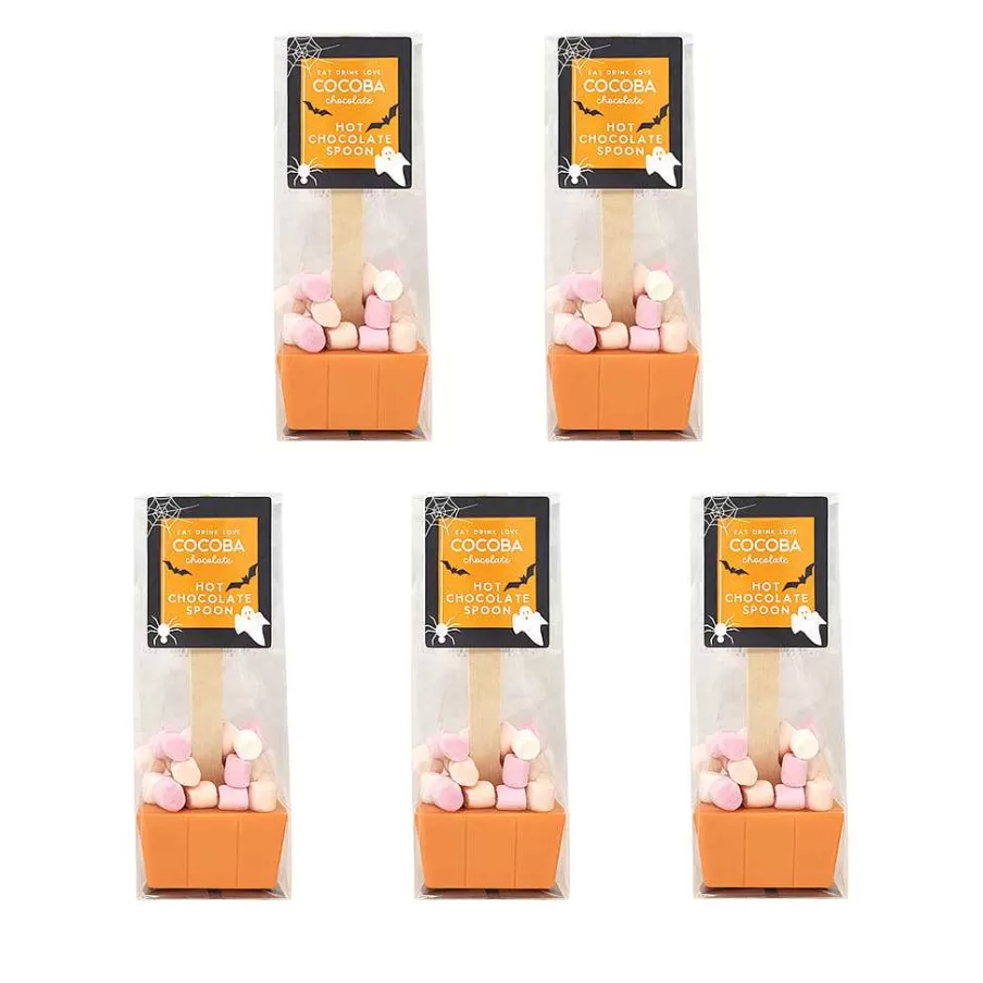 Store Halloween Orange Hot Chocolate Spoon Multipack (5 Spoons) Hot Chocolate Spoons