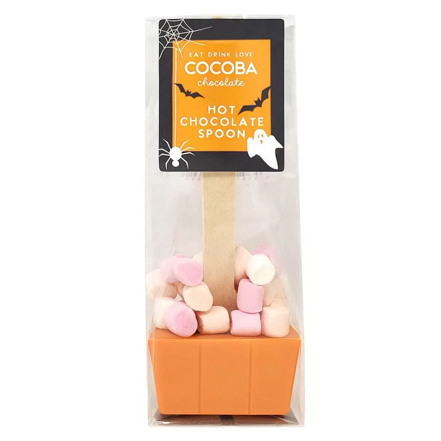 Cheap Halloween Orange Hot Chocolate Spoon With Marshmallows Hot Chocolate Spoons