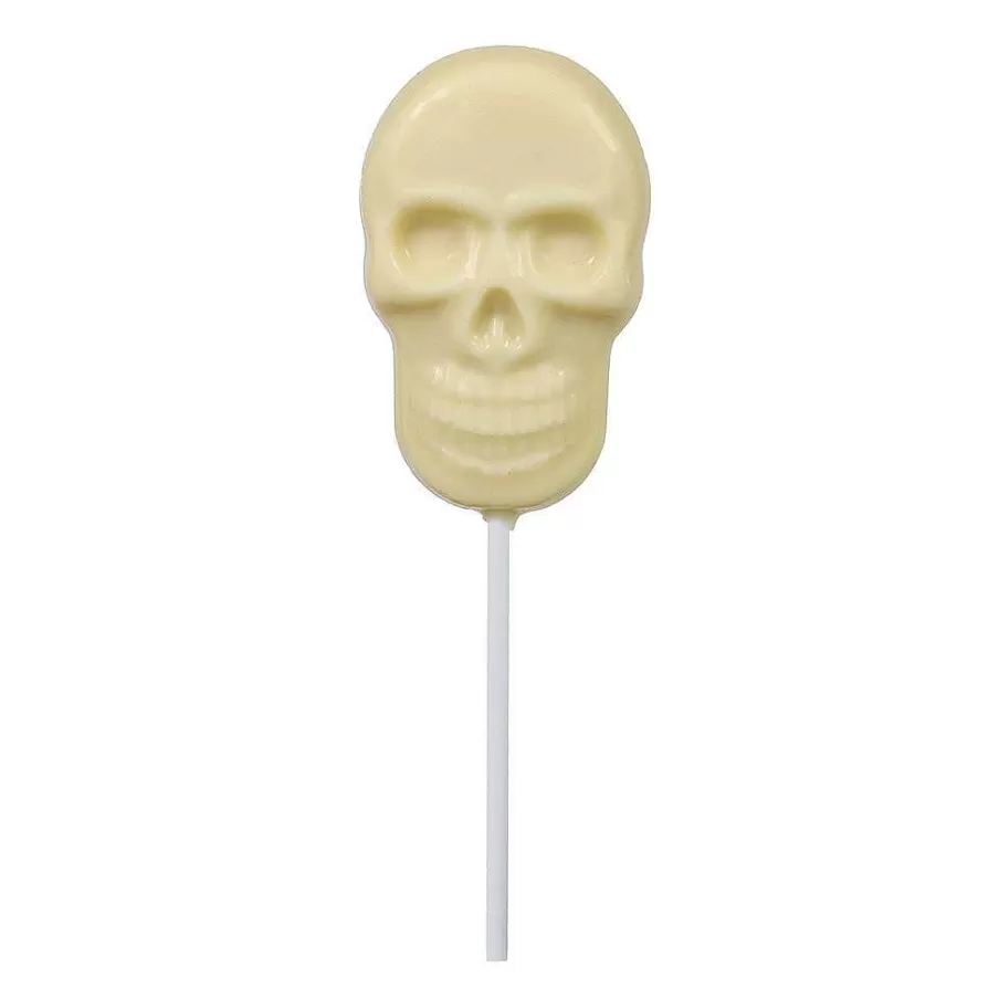 Online Halloween White Chocolate Skull Lollipop Party Bag Fillers