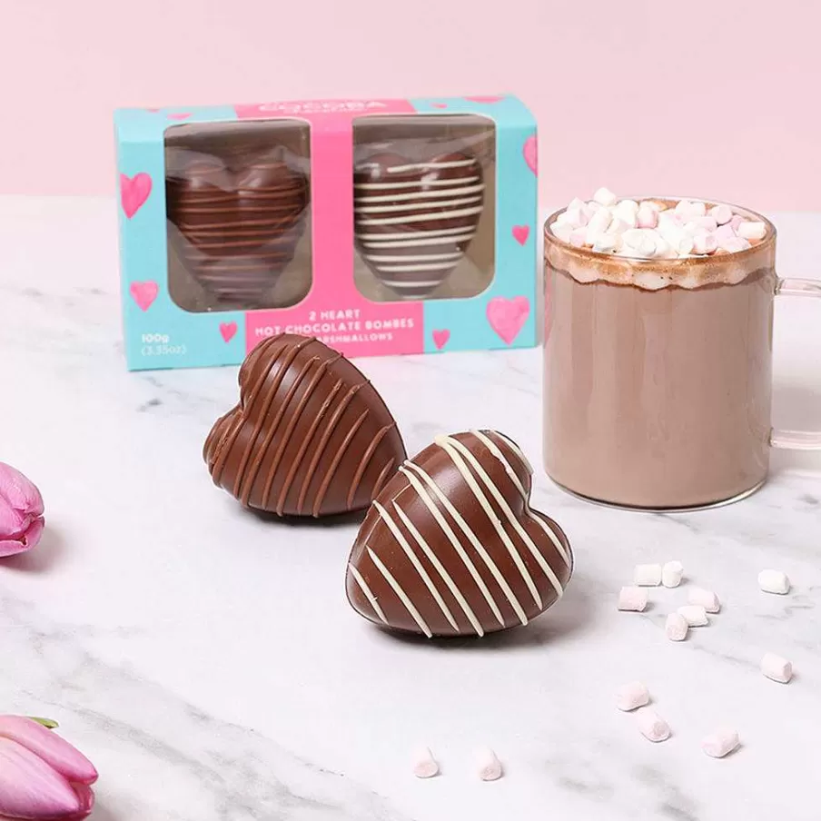 Best Sale Heart Shaped Hot Chocolate Bombes With Marshmallows Hot Chocolate Bombs