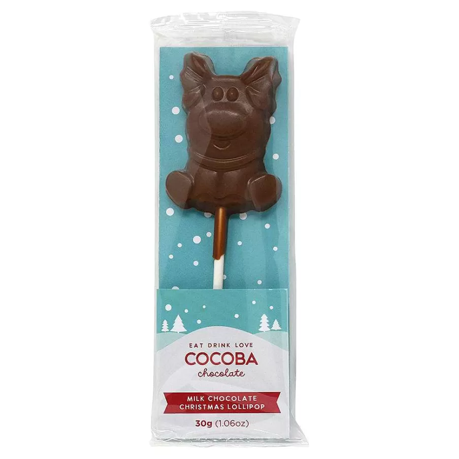 Shop Milk Chocolate Reindeer Lollipop Novelty Chocolate
