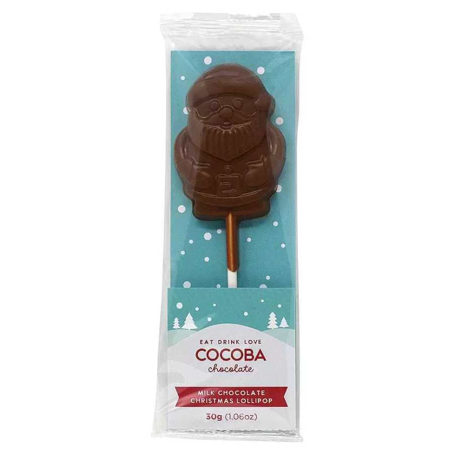 Best Sale Milk Chocolate Santa Lollipop Party Bag Fillers