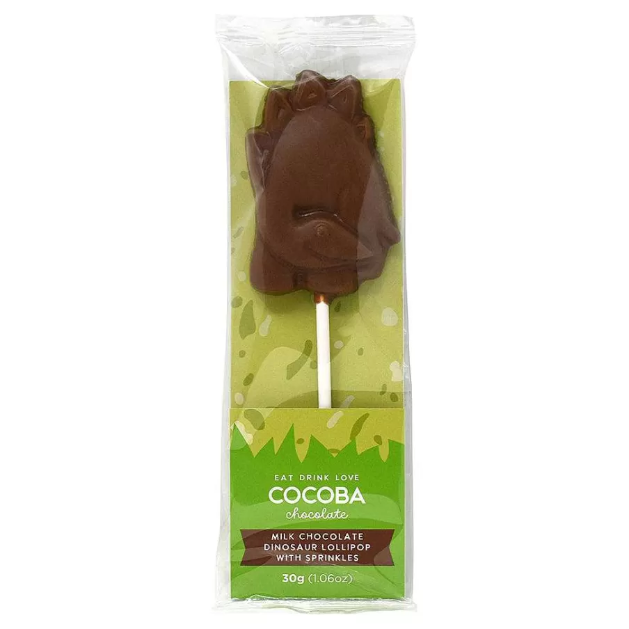 Best Sale Milk Chocolate Stegosaurus Lollipop With Sprinkles Chocolate Lollipops