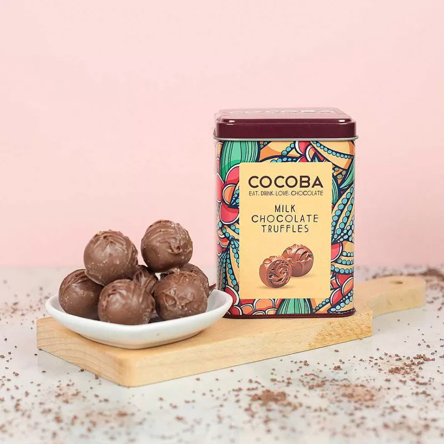 Best Sale Milk Chocolate Truffles Gift Tin Toppings