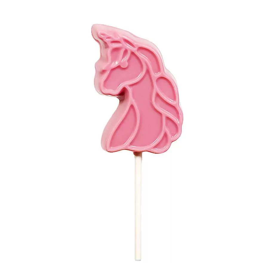 New Pink Unicorn Lollipop With Sprinkles Chocolate Lollipops