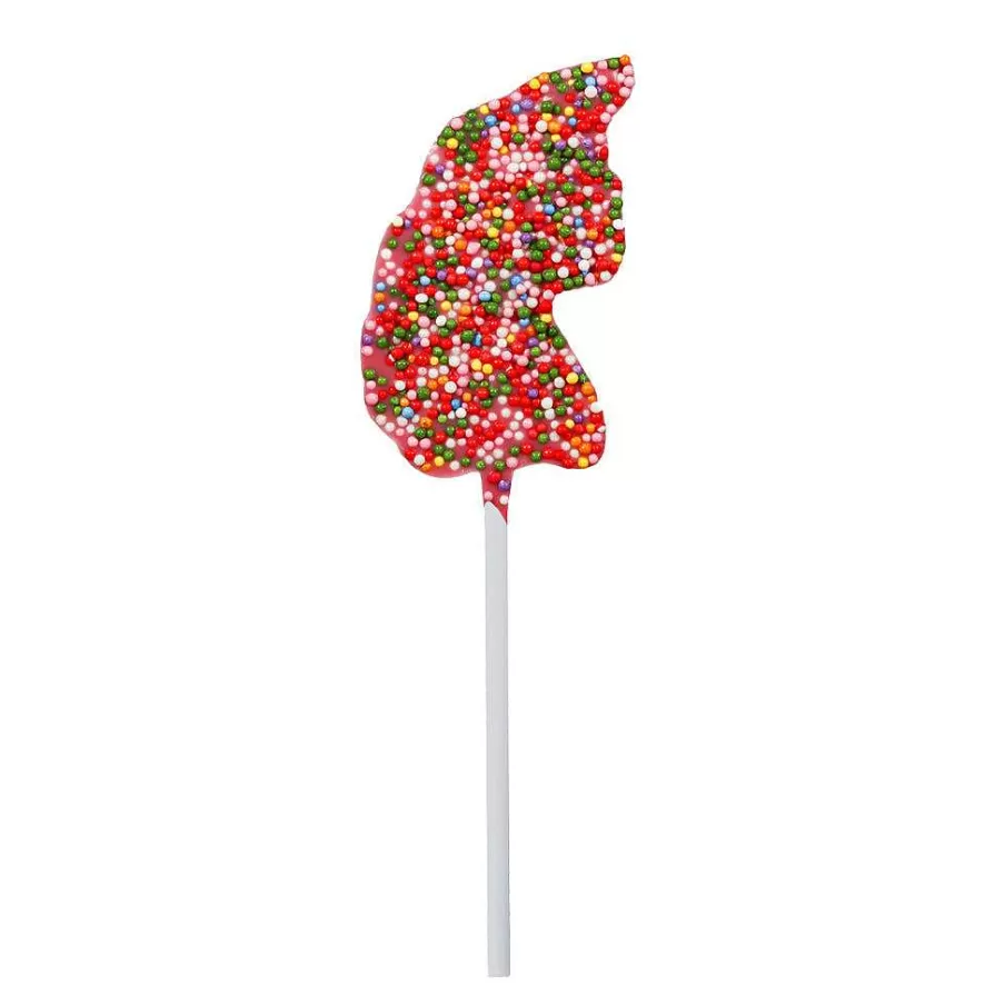 New Pink Unicorn Lollipop With Sprinkles Chocolate Lollipops
