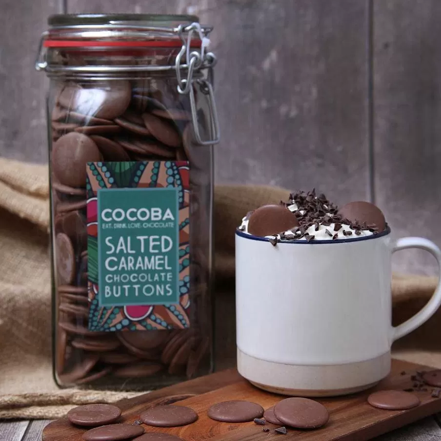 Hot Salted Caramel Chocolate Buttons Jar Chocolate Button Jars
