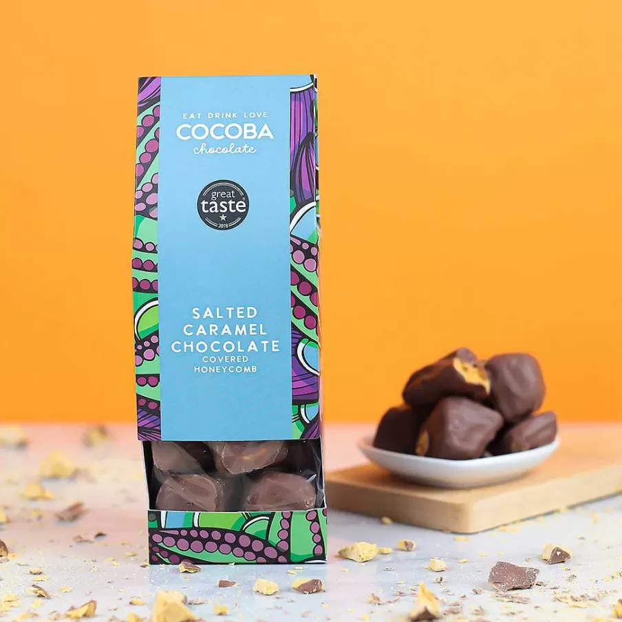 Store Salted Caramel Milk Chocolate Covered Honeycomb Chocolate Truffle Boxes
