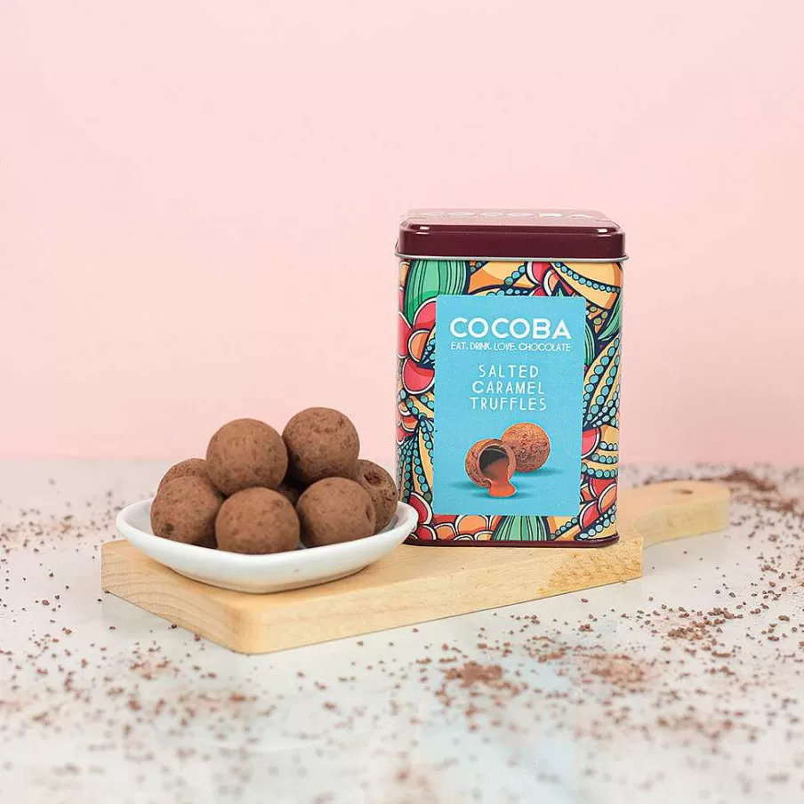 Clearance Salted Caramel Truffles Gift Tin Toppings