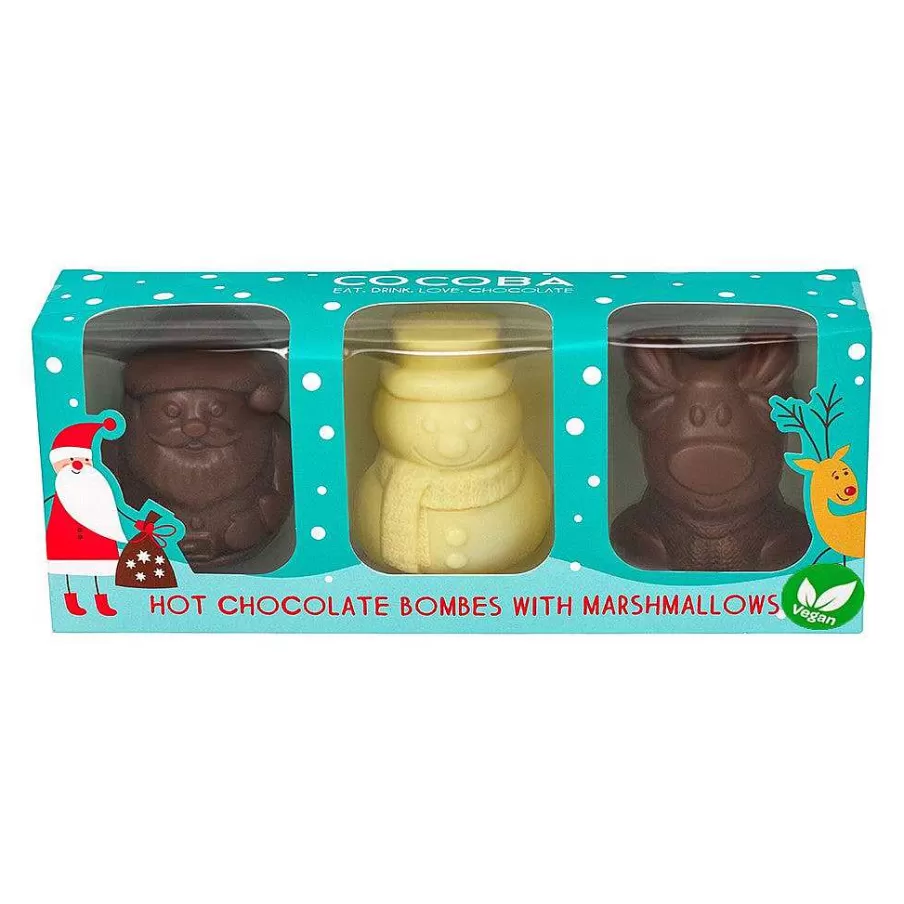 Cheap Vegan Christmas Character Hot Chocolate Bombe With Mini Marshmallows Hot Chocolate Bombs
