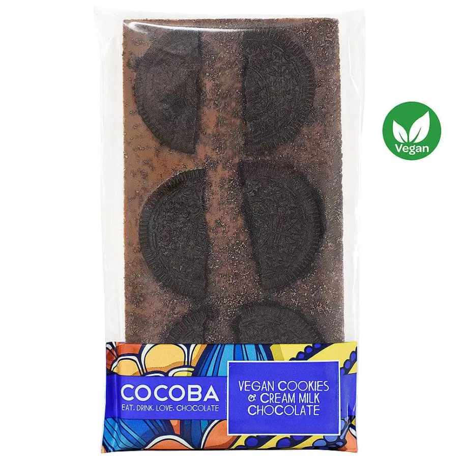 Outlet Vegan Cookies & Cream Milk Chocolate Bar Vegan Chocolate Bars