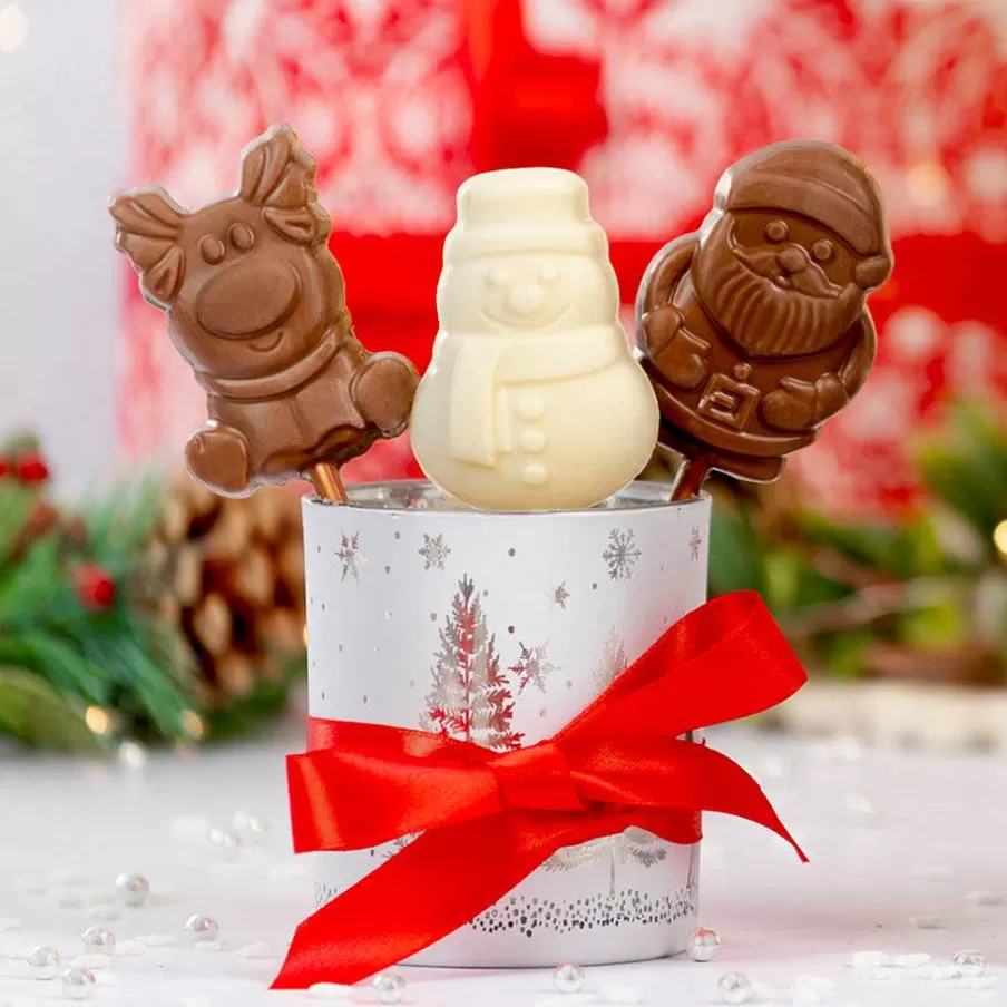 Store White Chocolate Snowman Lollipop Novelty Chocolate